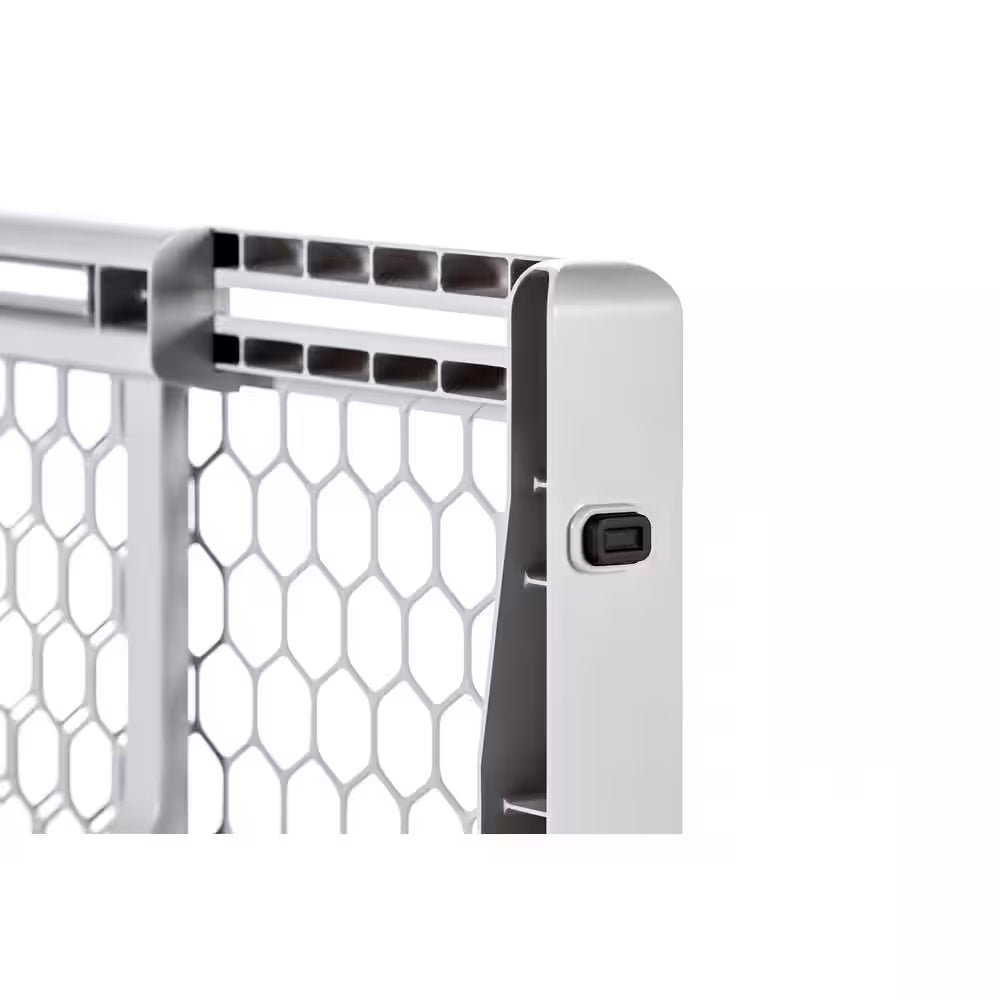 Carlson 23 In. Plastic Expandable Pet Gate, Gray