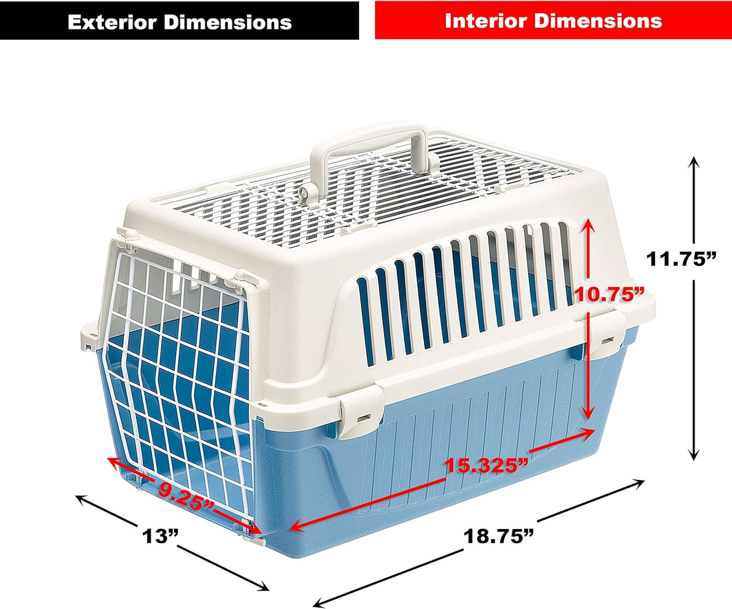 Atlas Pet Carrier | Small Pet Carrier for Dogs & Cats W/Top & Front Door Access