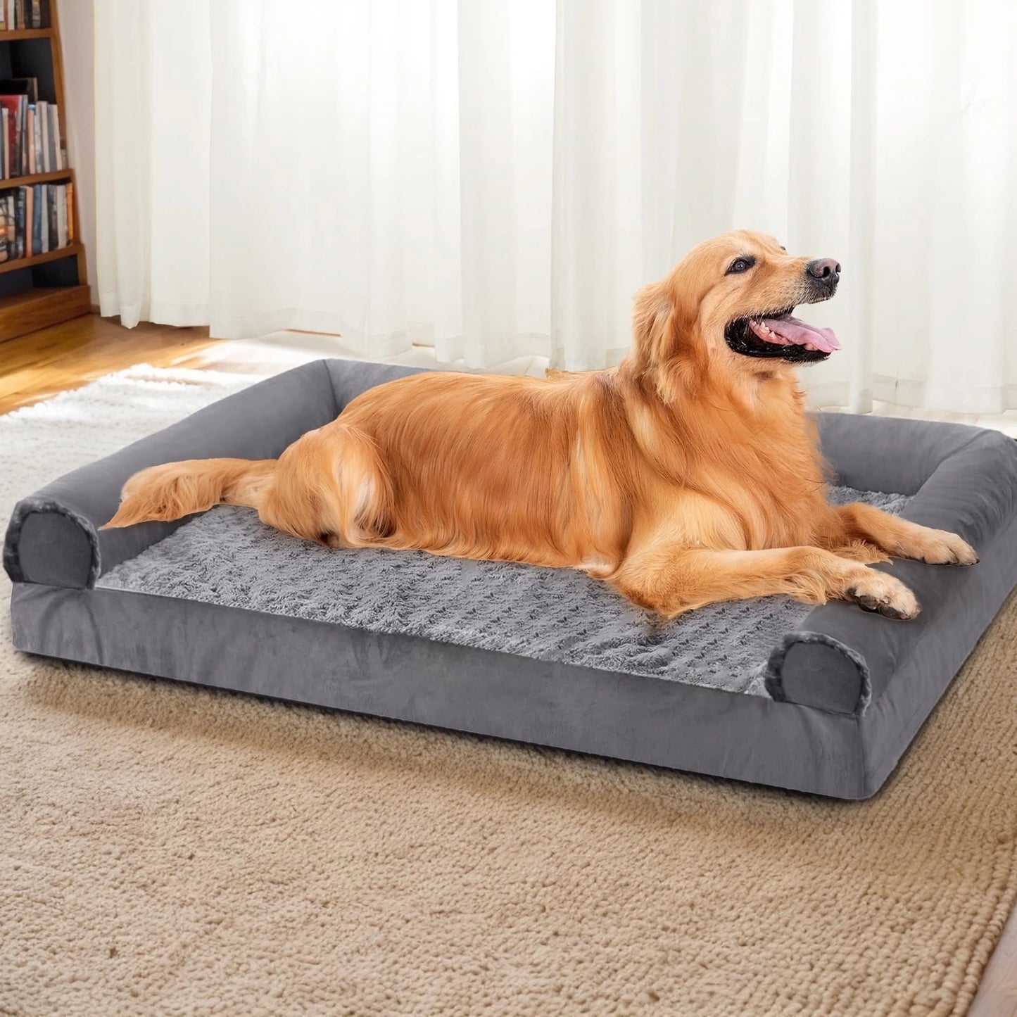Dog Beds for Extra Large Dogs Waterproof Orthopedic Pet Sofa with Removable Washable Cover