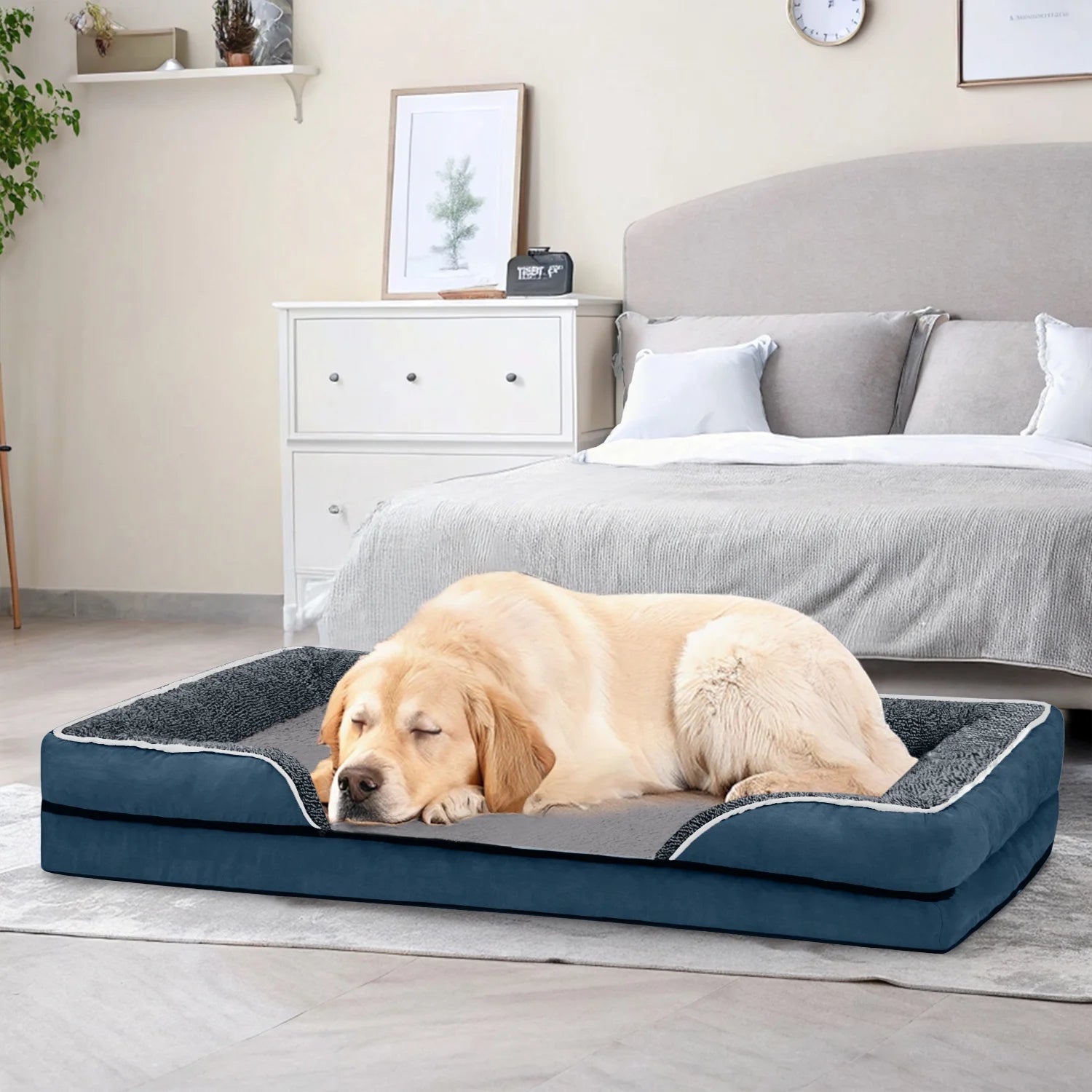 Dog Bed for Large Medium Small Dogs Orthopedic Pet Dog Sofa Bed with Removable and Washable Cover S to XL