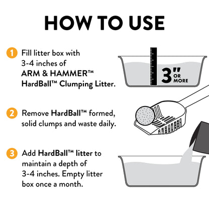 Hardball Lightweight Cat Litter, Multi-Cat No-Mess Scoopable Clumping Litter, 10.5 Lb