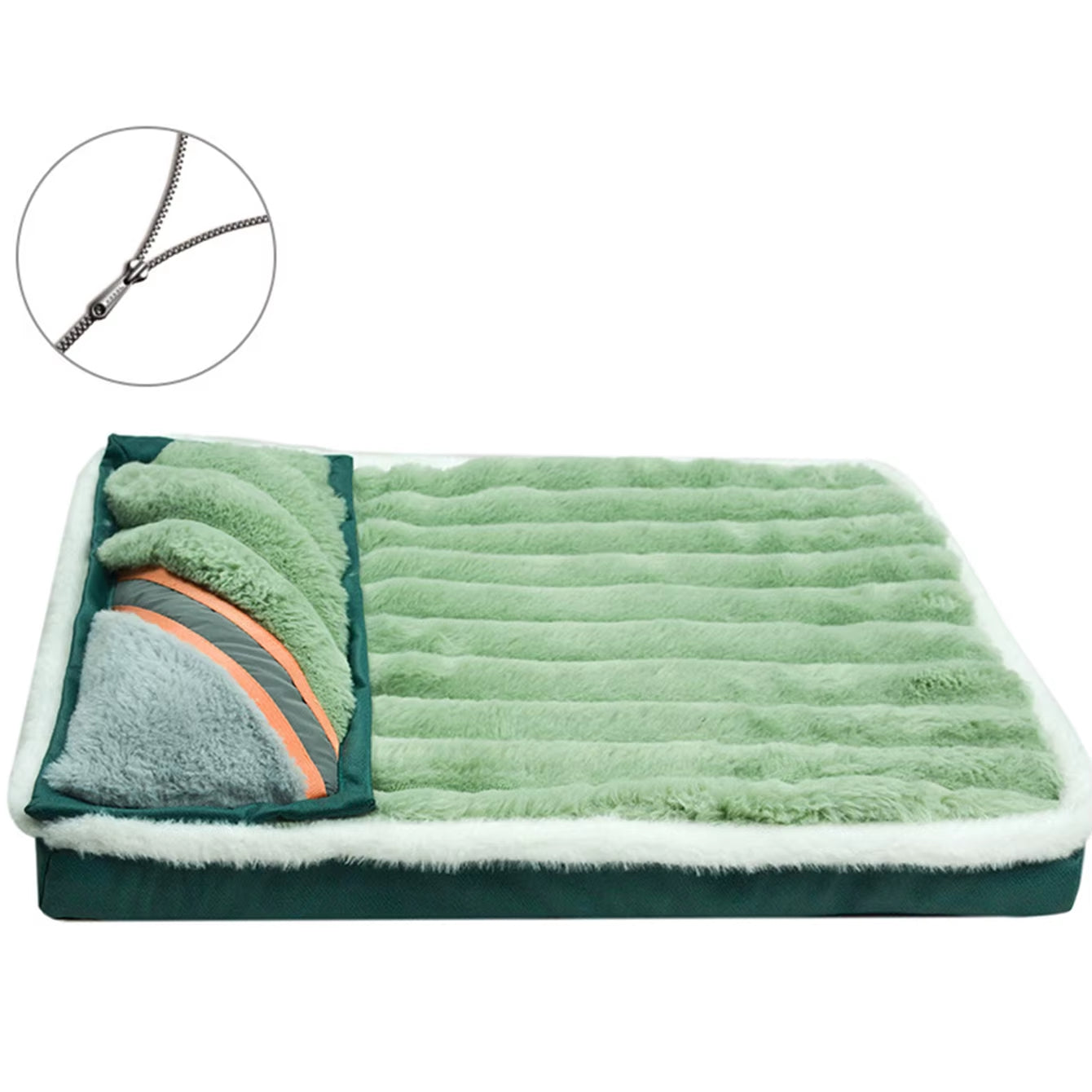 Dog Bed Mat with Zipper Remolvable Elastic Cat Bed for Dog Sleeping Mat Small Washable Cat Nest Pet Sofa Cushion for Medium Dog
