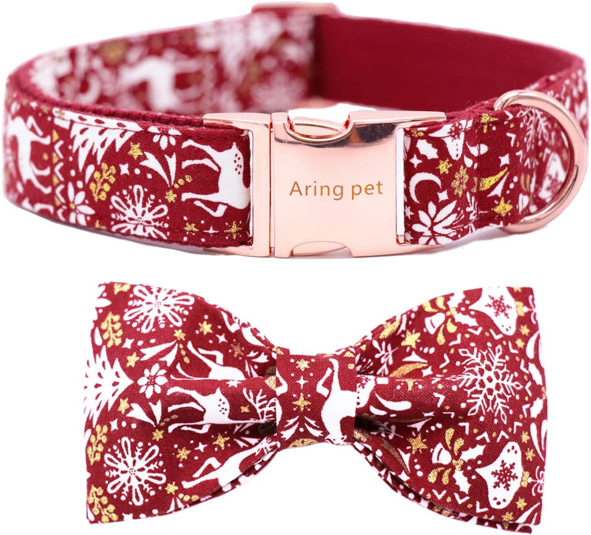 Dog Collar Bowtie, Dog Collar with Bow, Adjustable Collars for Dogs Small Medium Large (X-Large)