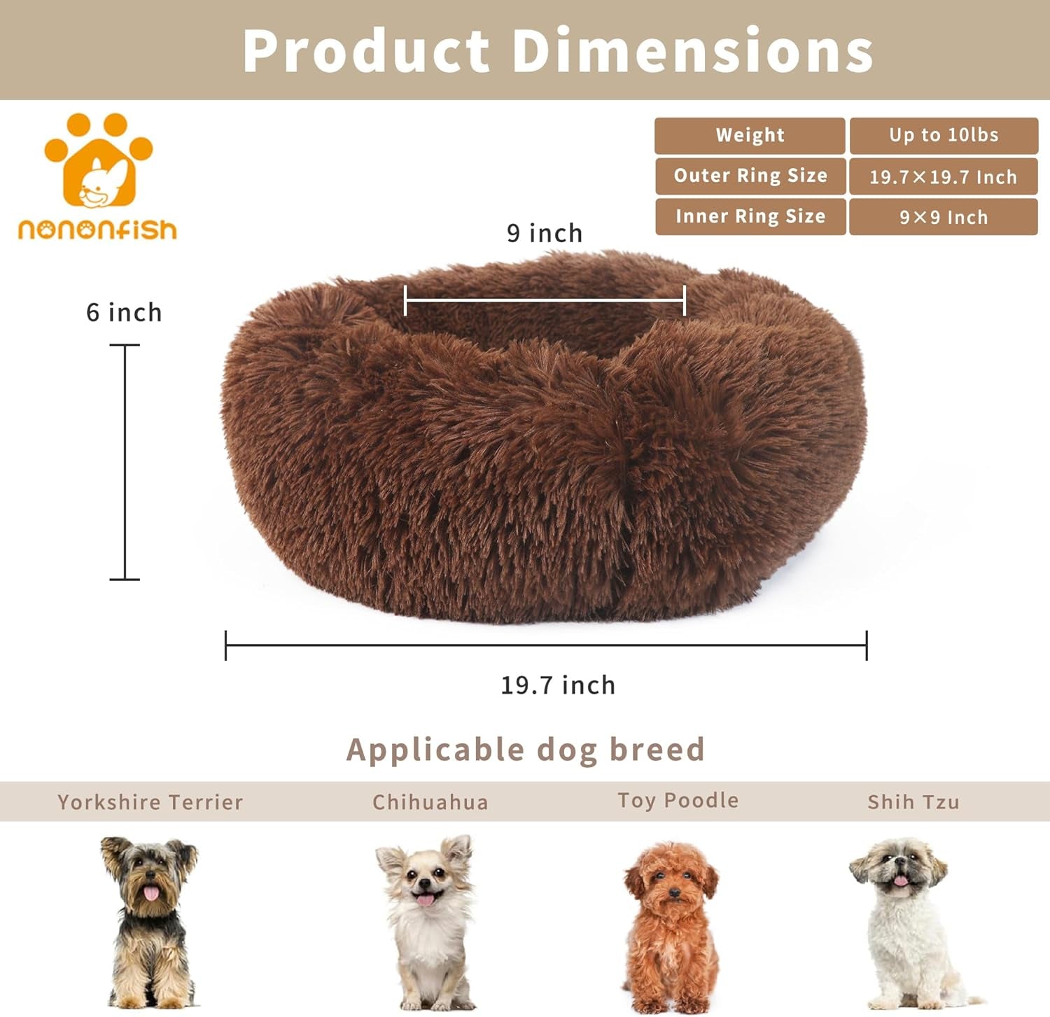 Marshmallow Cat Bed Kawaii Cat Nest for Indoor Cats Washable Fluffy anti Anxiety Kitten Bed 19 Inches