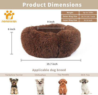 Marshmallow Cat Bed Kawaii Cat Nest for Indoor Cats Washable Fluffy anti Anxiety Kitten Bed 19 Inches