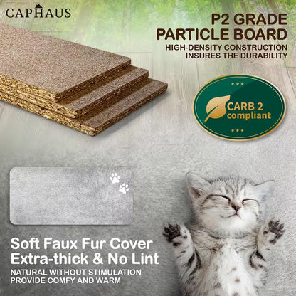 58 In. Light Grey Cat Tower for Indoor Cats, Multi-Level Cat Activity Tree with Scratching Posts, Basket, Cave Condo