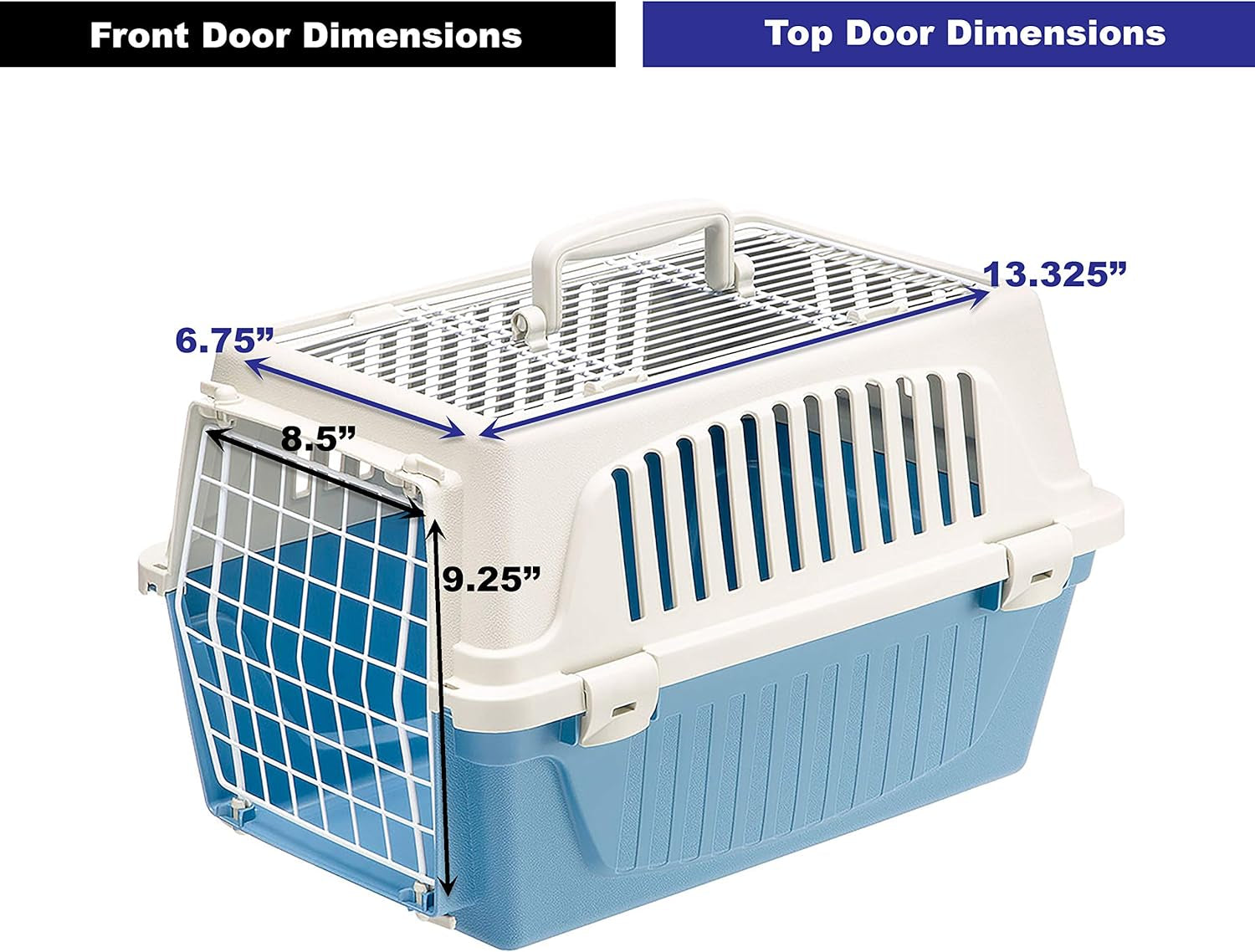Atlas Pet Carrier | Small Pet Carrier for Dogs & Cats W/Top & Front Door Access
