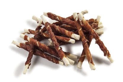 Duck 'N Hide Twists - Duck Wrapped Rawhide Natural Dog Treats, Small, 1 Pound (Pack of 1)