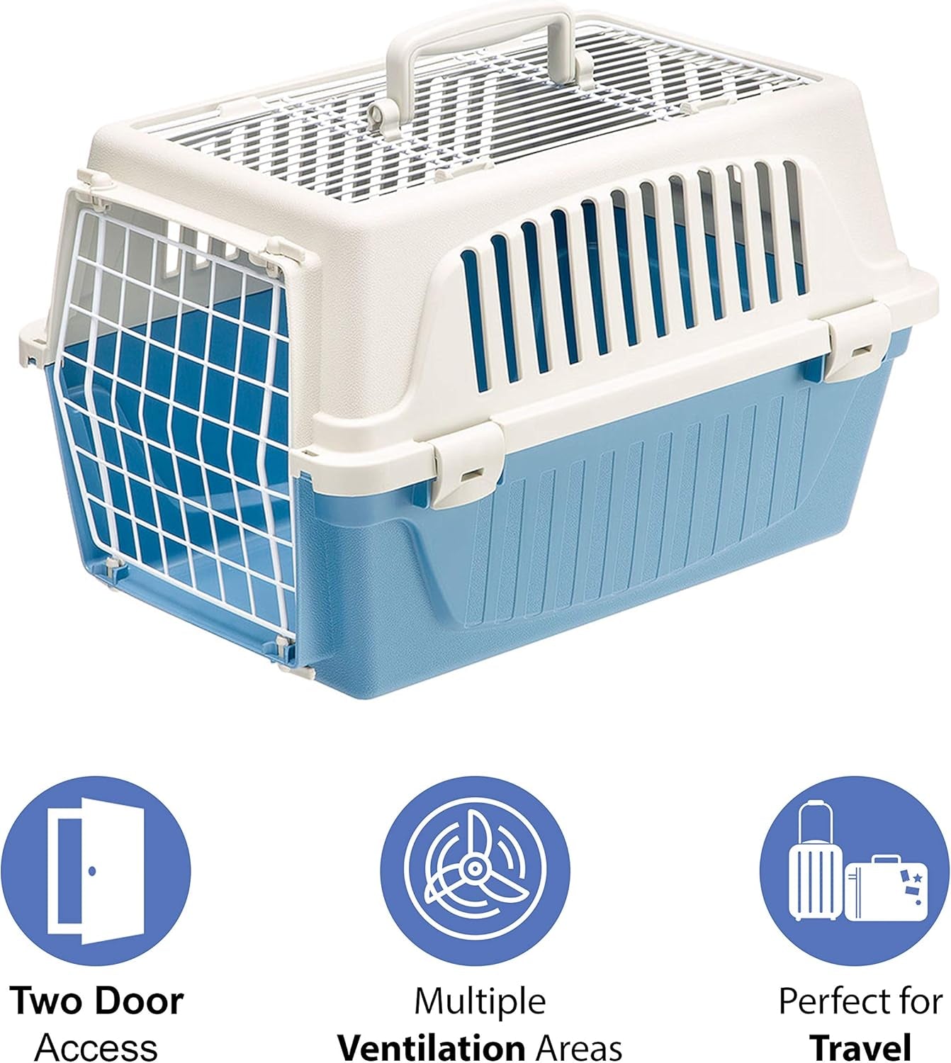 Atlas Pet Carrier | Small Pet Carrier for Dogs & Cats W/Top & Front Door Access