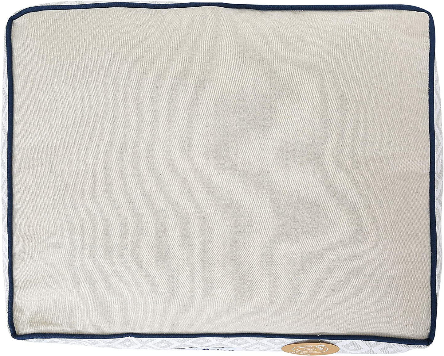 Now House for Pets Grey Diamond Cushion Dog Bed, Small Dog Bed, Machine Washable, Cotton/Poly Blend, 17X22X5 Inches