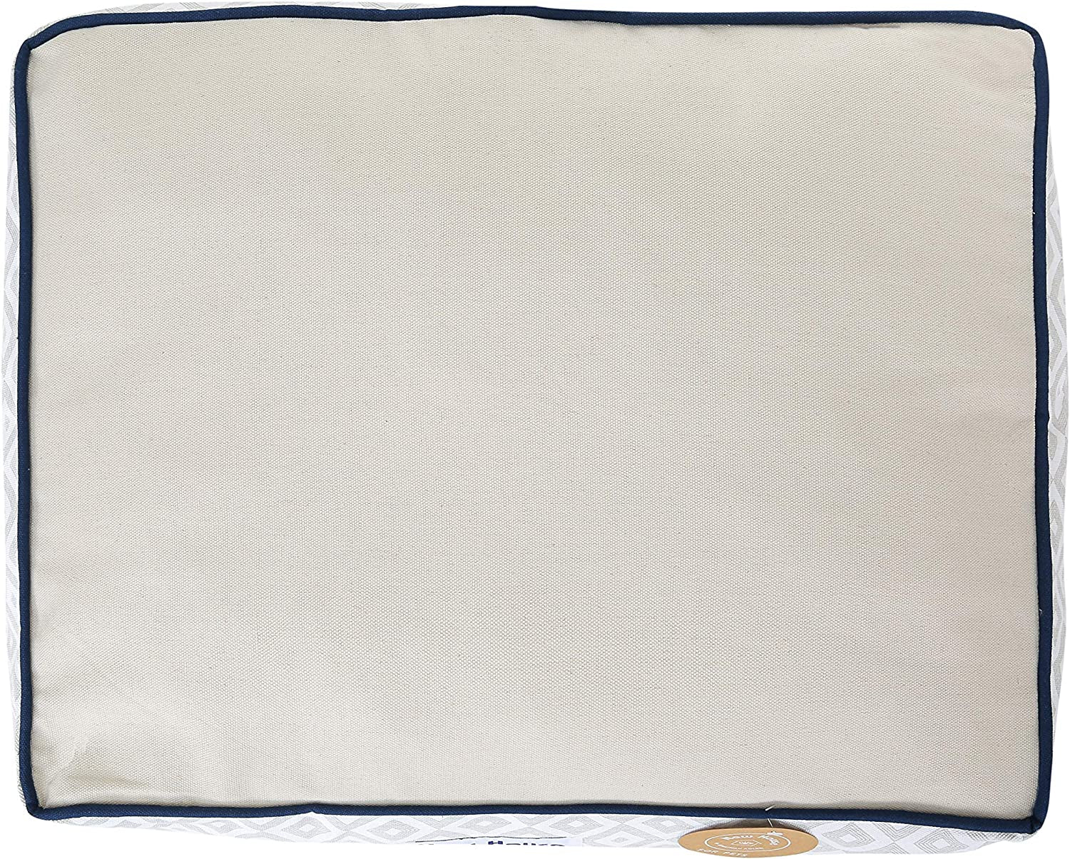 Now House for Pets Grey Diamond Cushion Dog Bed, Small Dog Bed, Machine Washable, Cotton/Poly Blend, 17X22X5 Inches