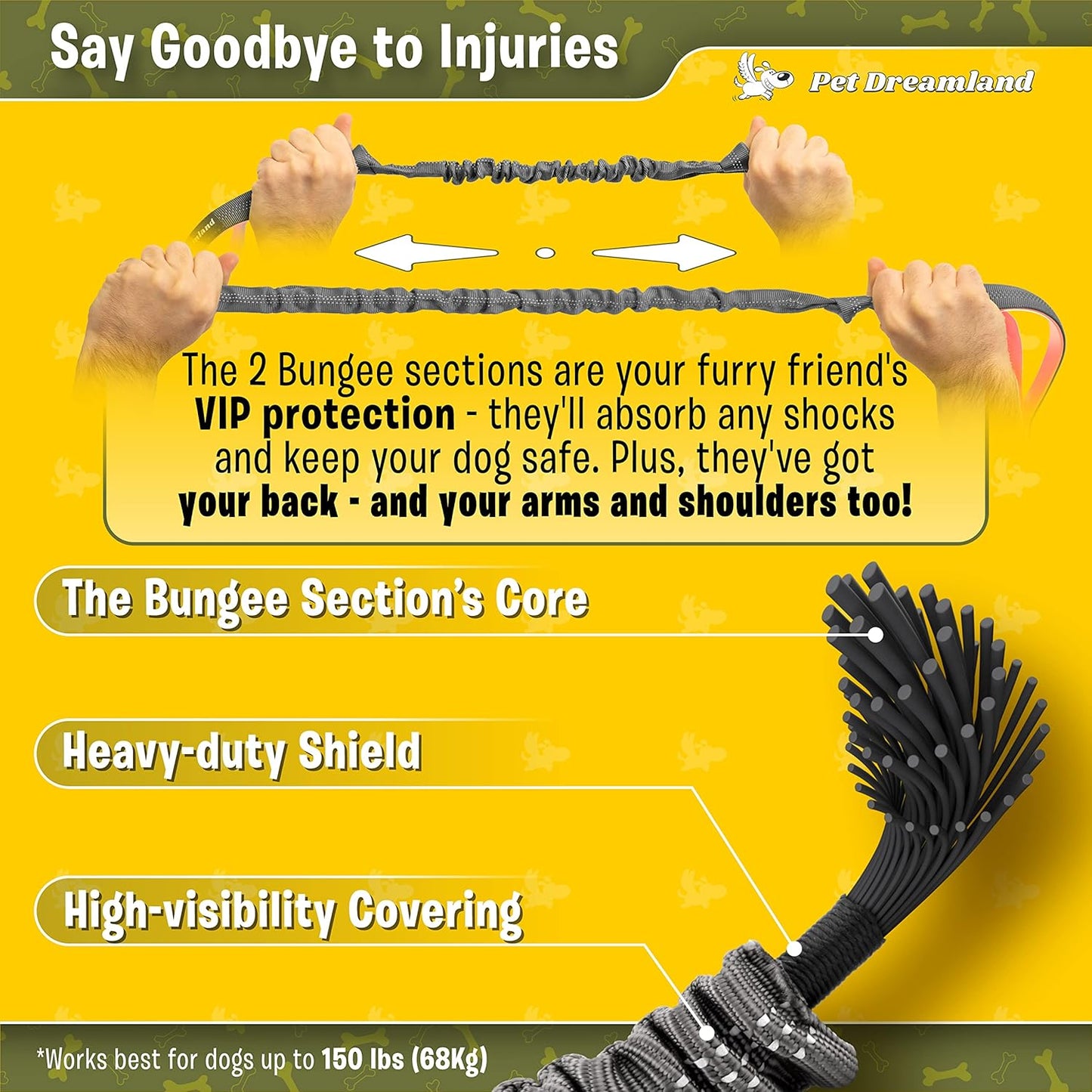 Exquisite Hands-Free Leash for Large Dogs: Ultimate Comfort & Freedom for Running, Walking, Hiking. Premium Quality, Durable & Versatile Waist Leash Belt. Your Dog Will Love It