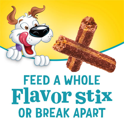 Purina  Sticks & Flavor Stix Dog Treats with Bacon & Peanut Butter Tender Chews, 6 Oz Pouch