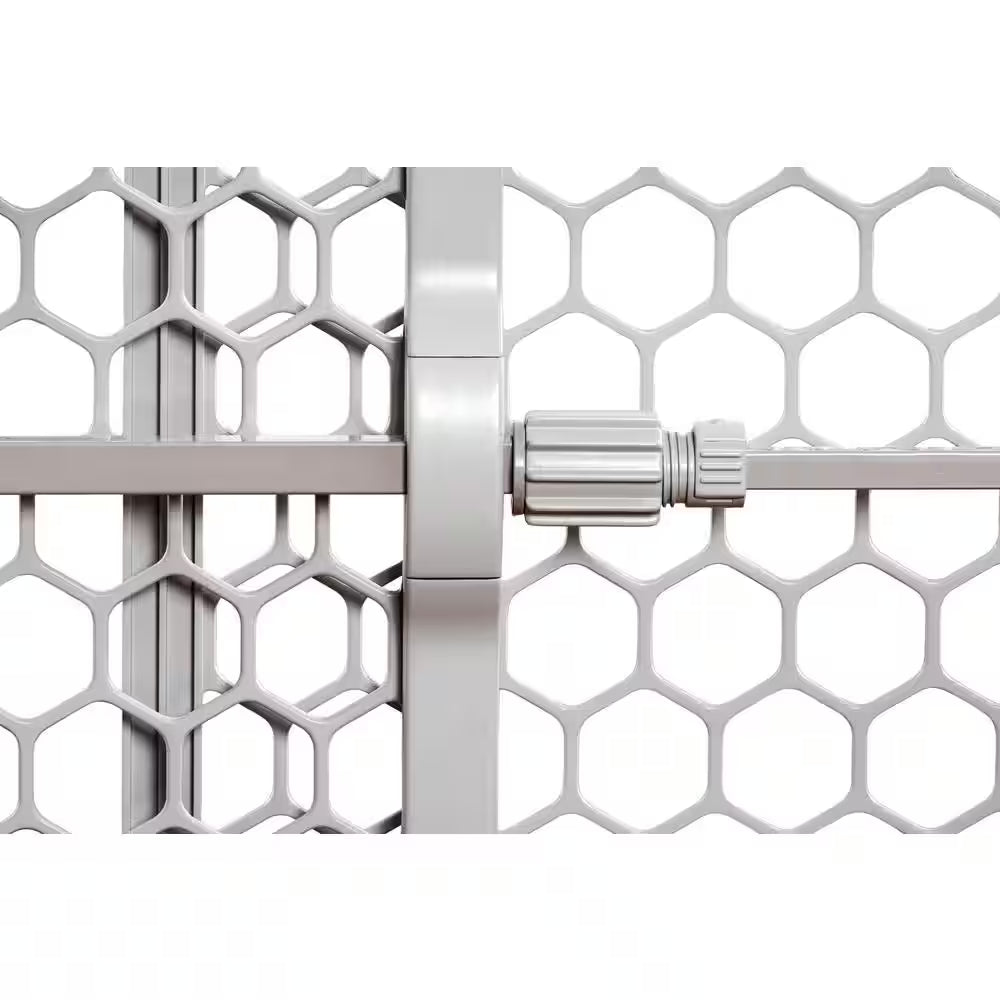 Carlson 23 In. Plastic Expandable Pet Gate, Gray