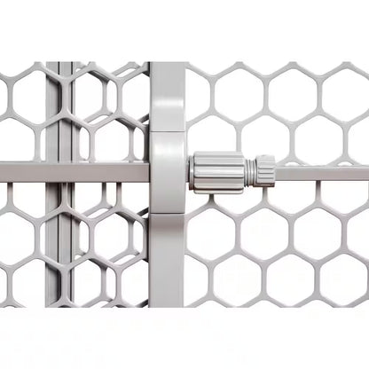 Carlson 23 In. Plastic Expandable Pet Gate, Gray