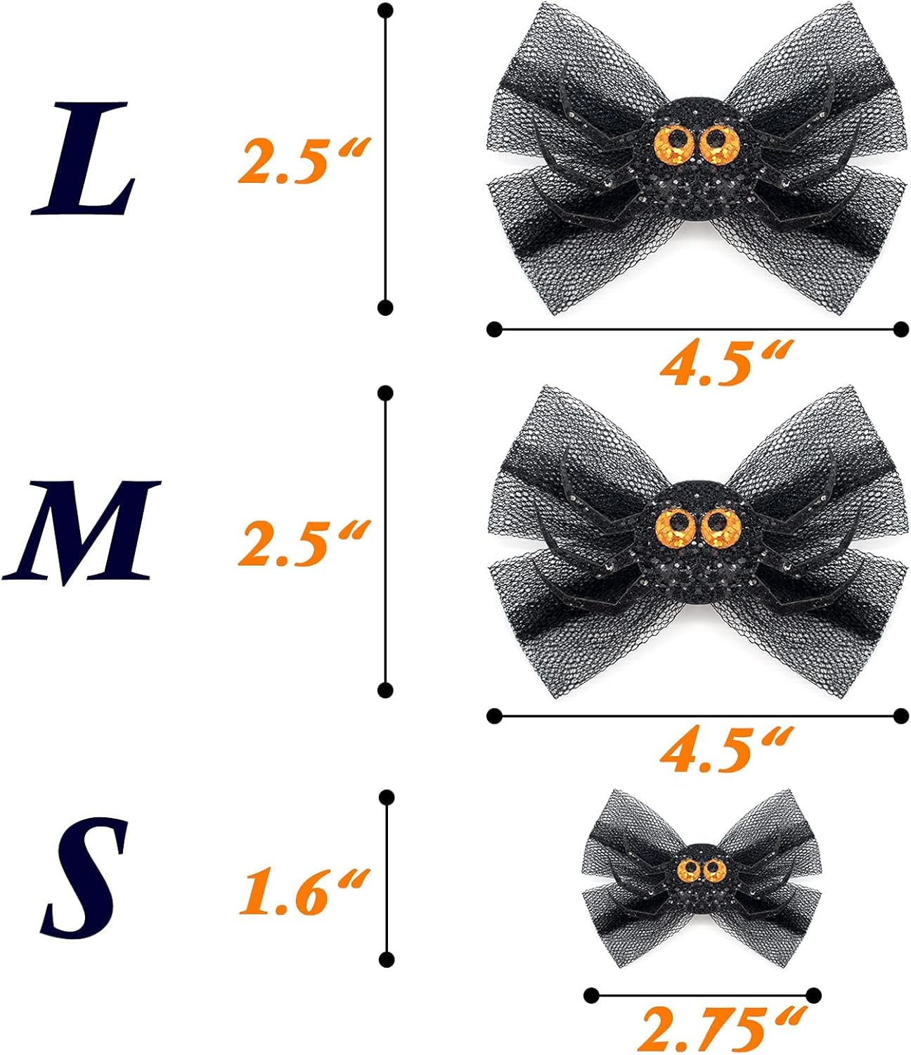 Halloween Dog Collars with Bow Cute Sequined Spider Purple Dog Collar with Lace Bow Tie Gifts on Halloween for Large Dogs