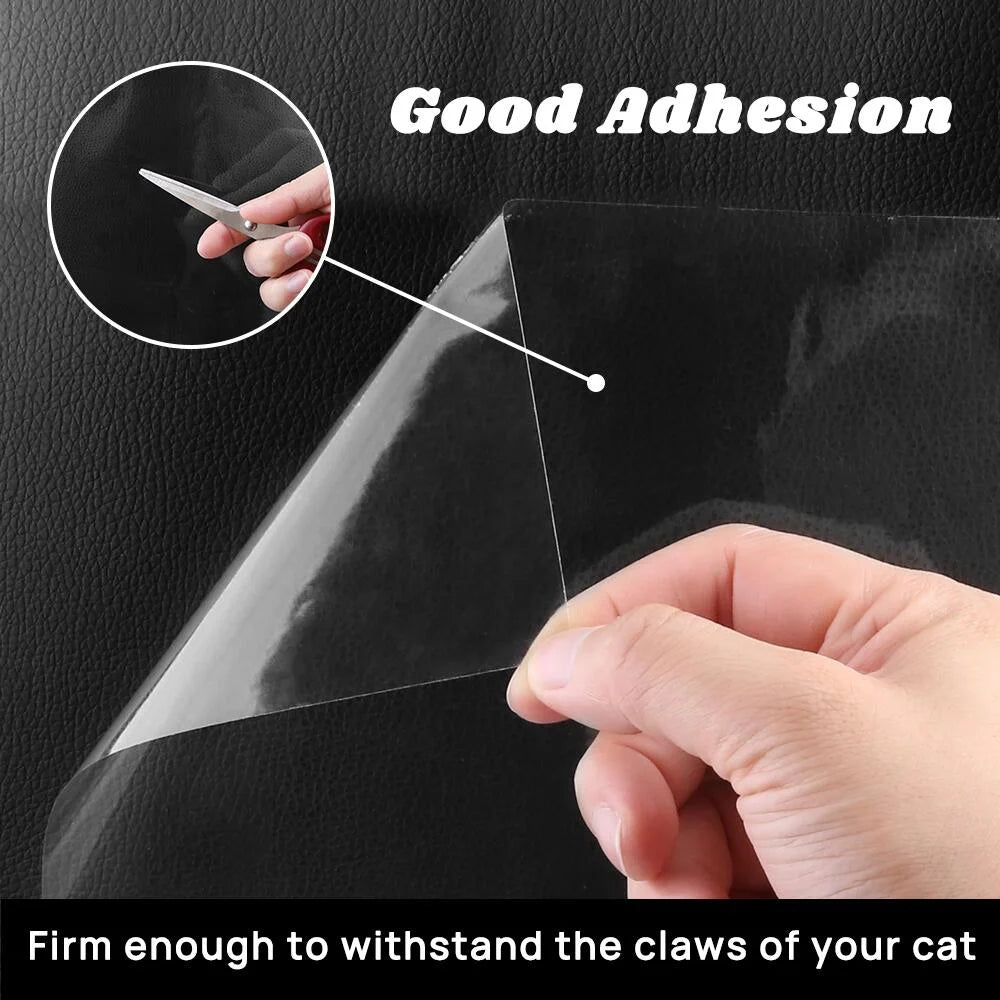 Cat Scratch Tape Protectors with Scraper & Twist Pins, Clear (8 Pack)