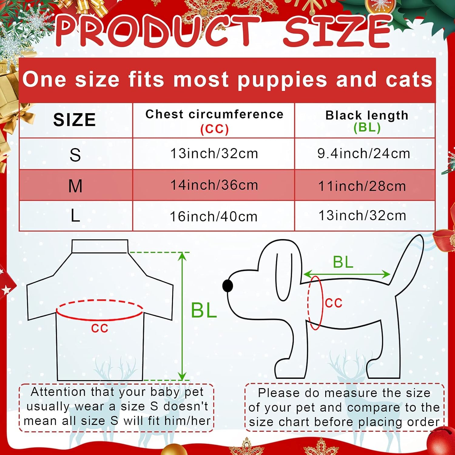 4 Pieces Christmas Dog Pajamas (Santa Patterns,Medium)