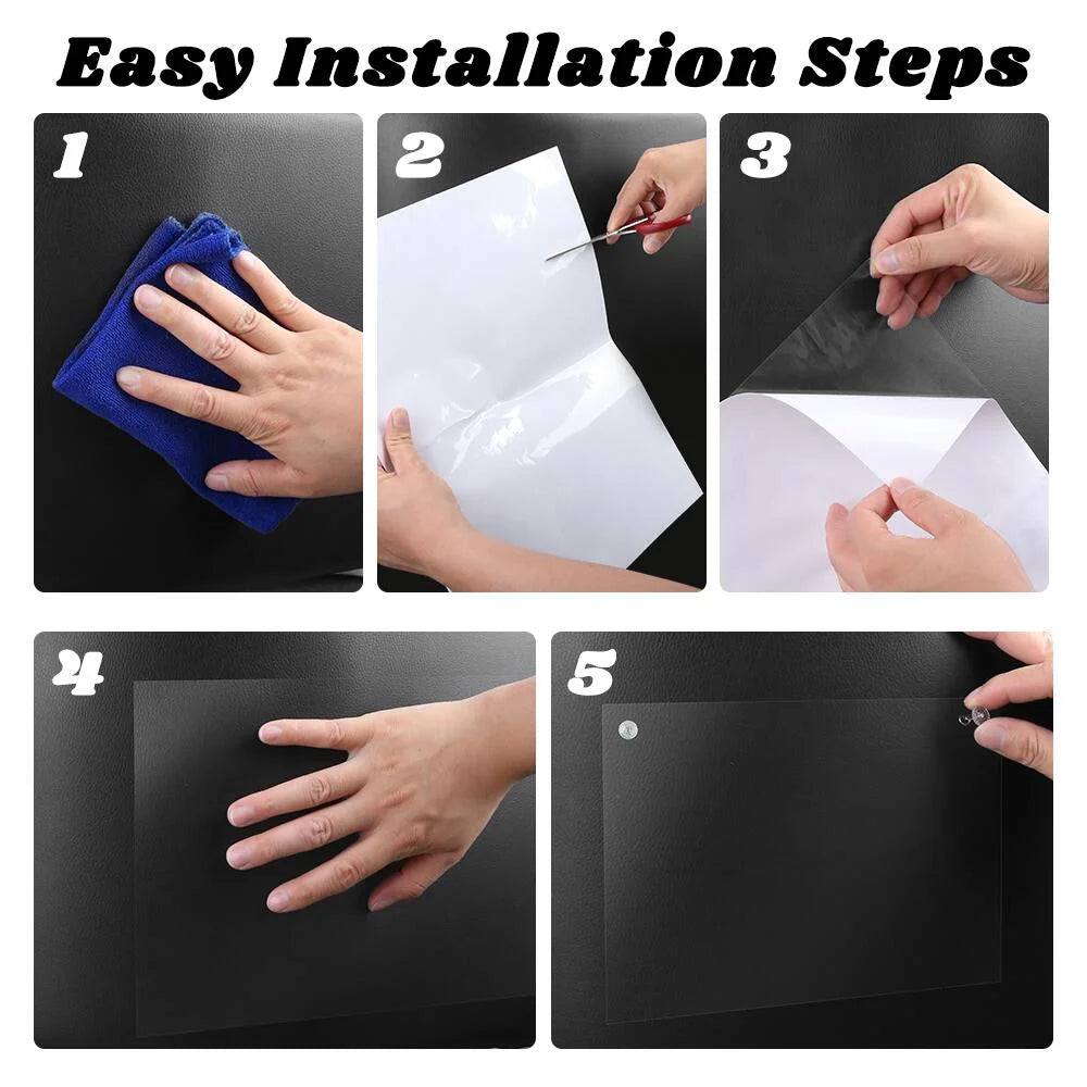 Cat Scratch Tape Protectors with Scraper & Twist Pins, Clear (8 Pack)