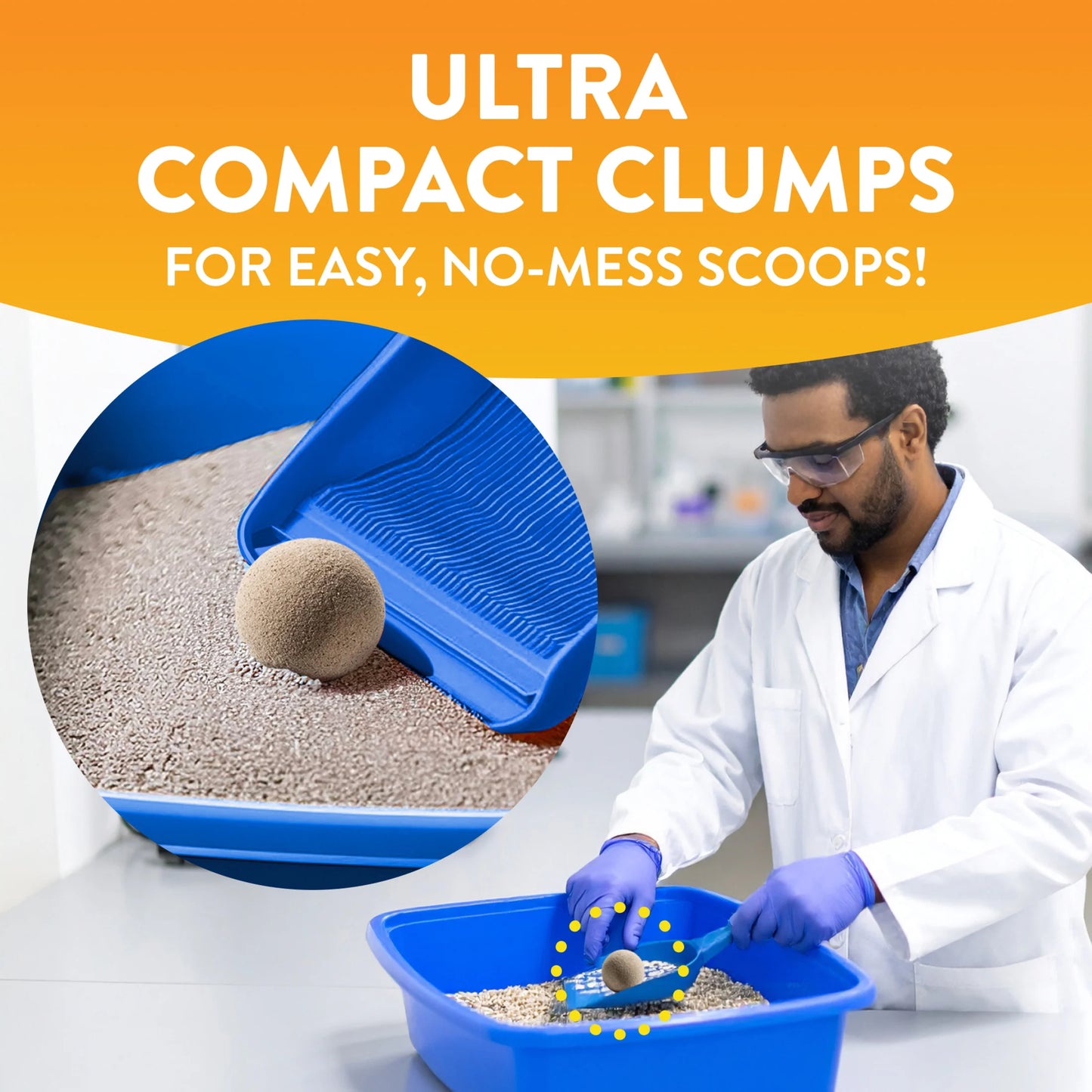 Hardball Lightweight Cat Litter, Multi-Cat No-Mess Scoopable Clumping Litter, 10.5 Lb