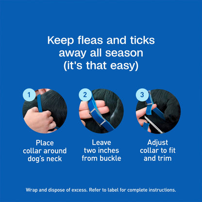 Flea & Tick Control Collar for Dogs, 7-Month Protection, Adjustable Collar Fits Dogs & Puppies, Kills Fleas & Ticks