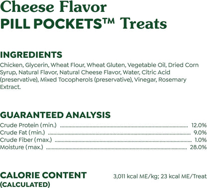 Pill Pockets for Dogs Large Size, Soft Dog Treats, Cheese Flavor, 15.8 Oz. Pouch (60 Treats)