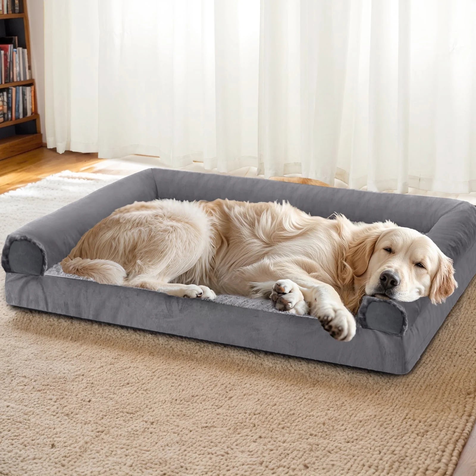 Dog Beds for Extra Large Dogs Waterproof Orthopedic Pet Sofa with Removable Washable Cover