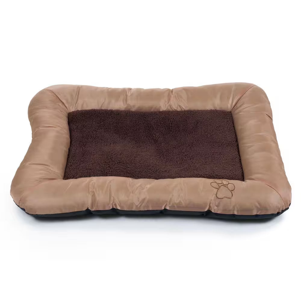 Extra Large Tan Plush Cozy Pet Crate Dog Pet Bed