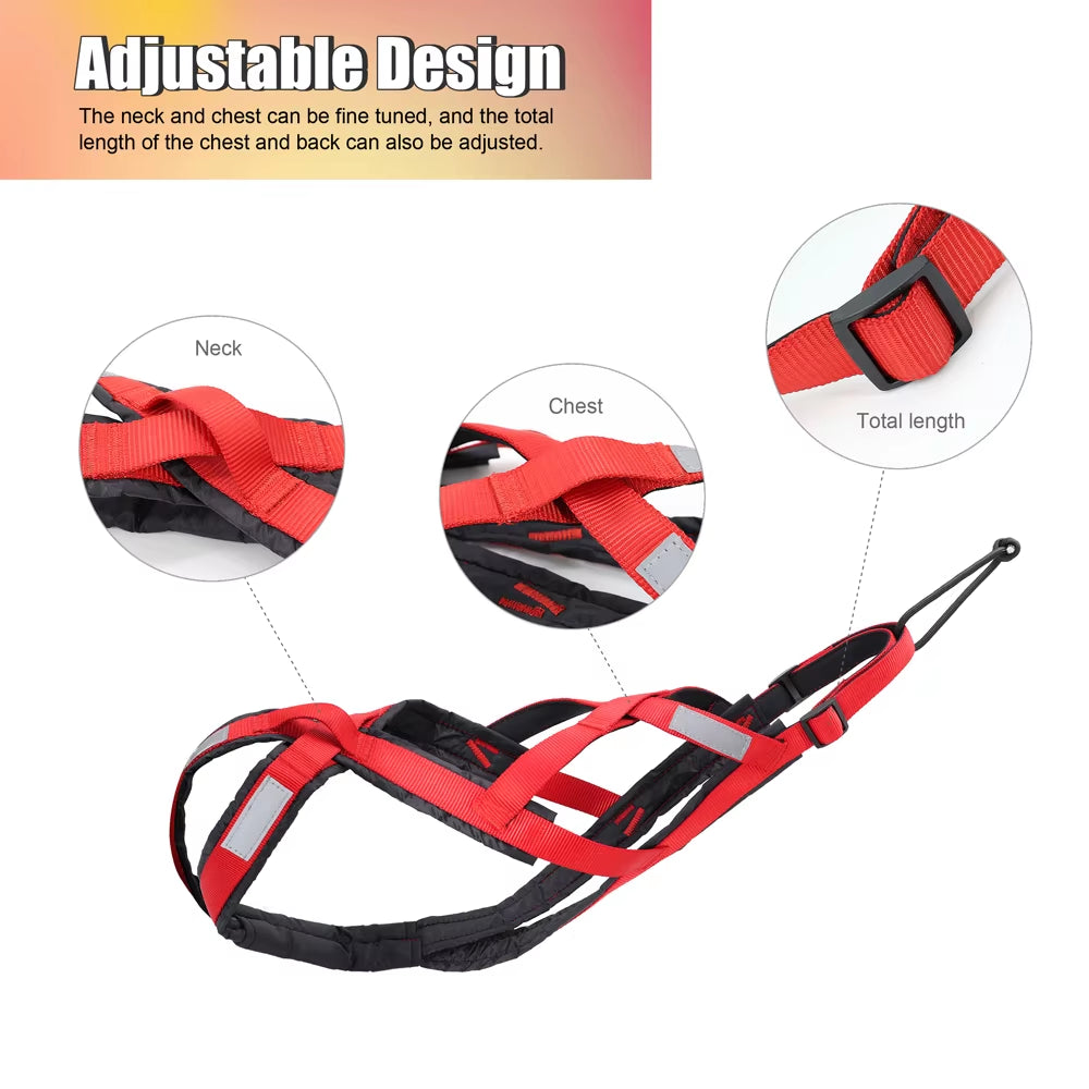 Dog Sled Harness Pet Weight Pulling Sledding Harness