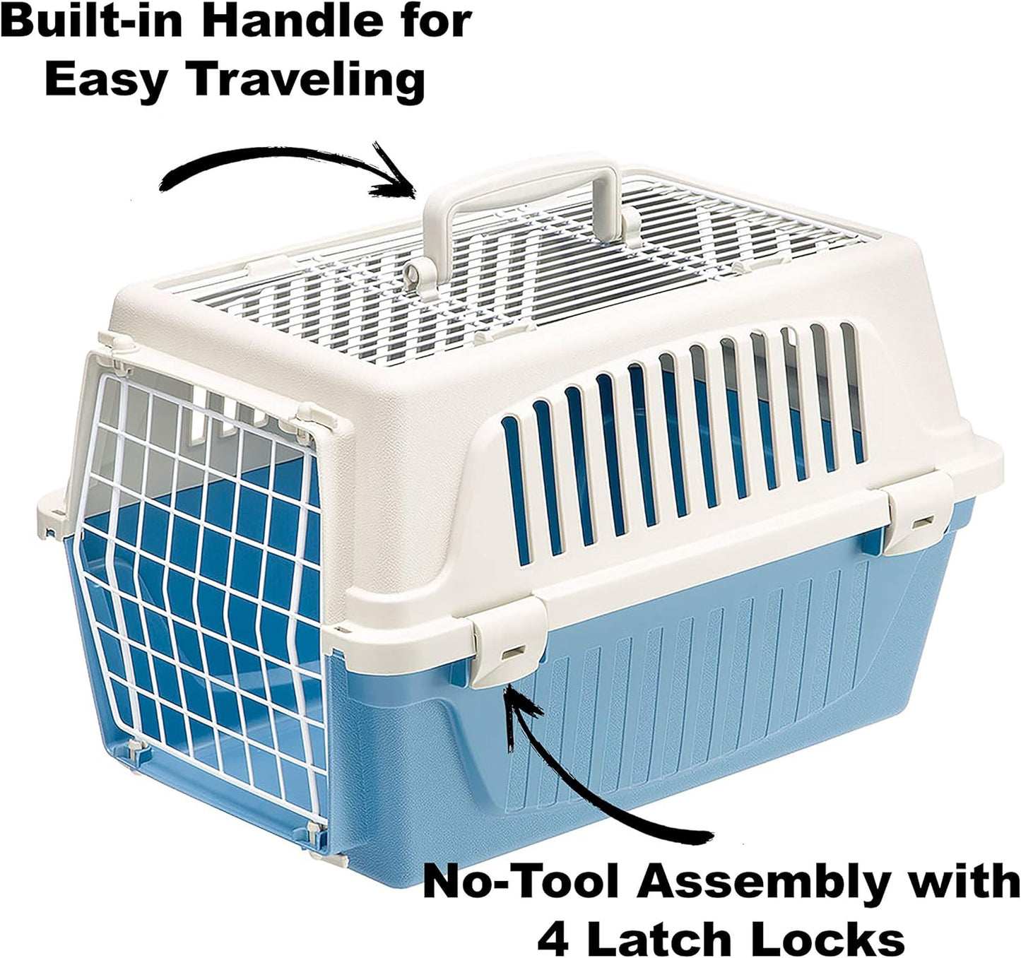 Atlas Pet Carrier | Small Pet Carrier for Dogs & Cats W/Top & Front Door Access