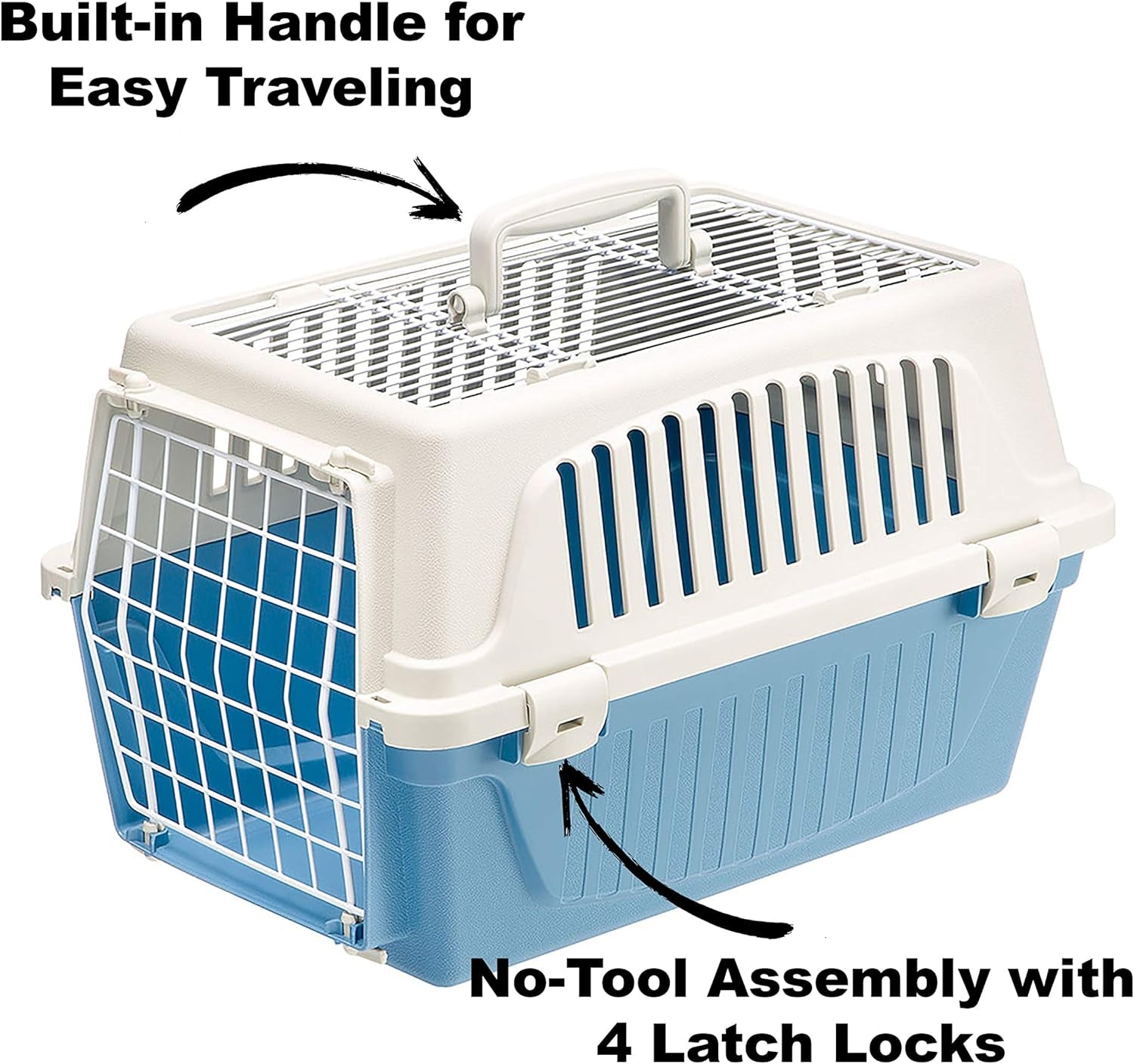 Atlas Pet Carrier | Small Pet Carrier for Dogs & Cats W/Top & Front Door Access