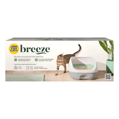 Purina  Breeze Cat Litter Box System Kit with Pellet Cat Litter, Litter Box, and Litter Box Pads