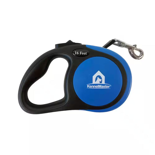 Small 10 Ft. Blue Retractable Dog Leash