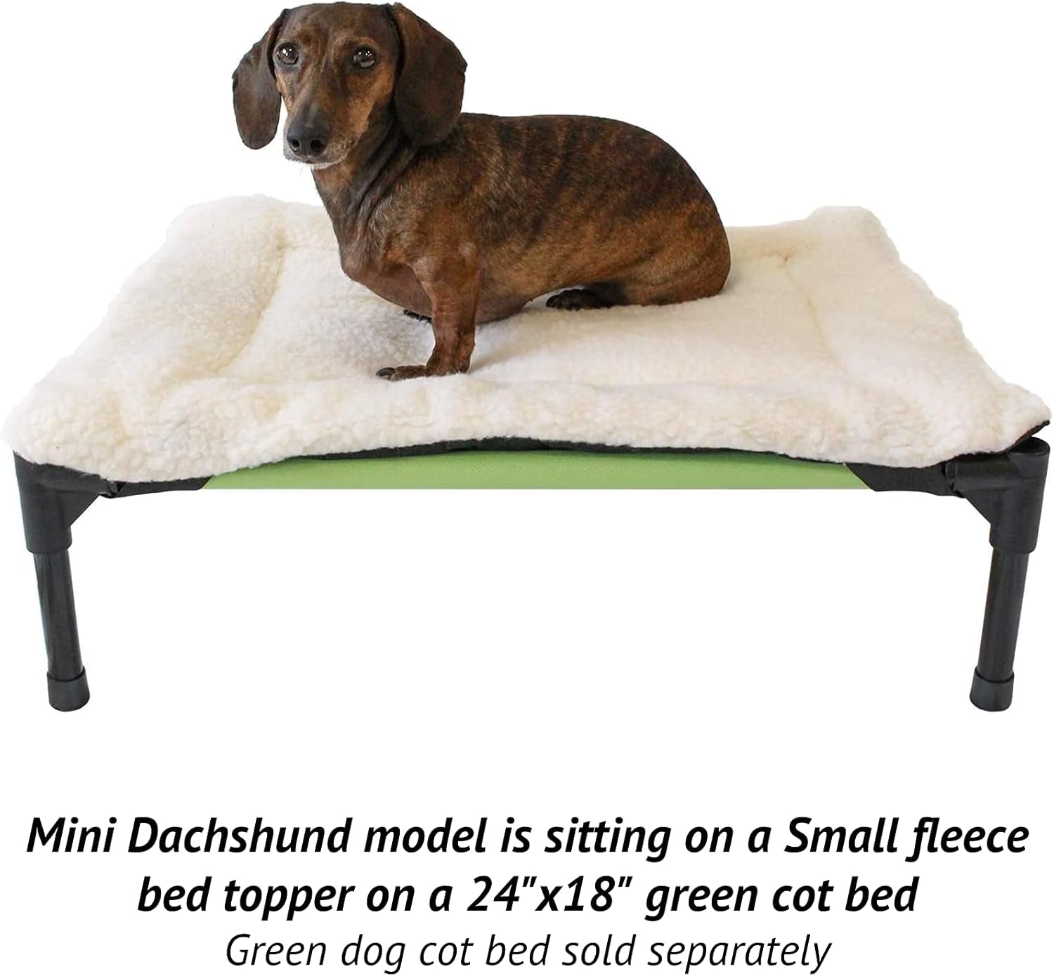 Fleece Dog Bed Topper for Dog Cot Beds (Large)