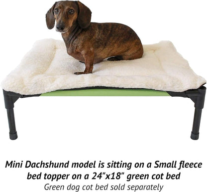 Fleece Dog Bed Topper for Dog Cot Beds (Large)