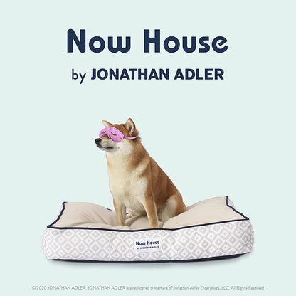 Now House for Pets Grey Diamond Cushion Dog Bed, Small Dog Bed, Machine Washable, Cotton/Poly Blend, 17X22X5 Inches