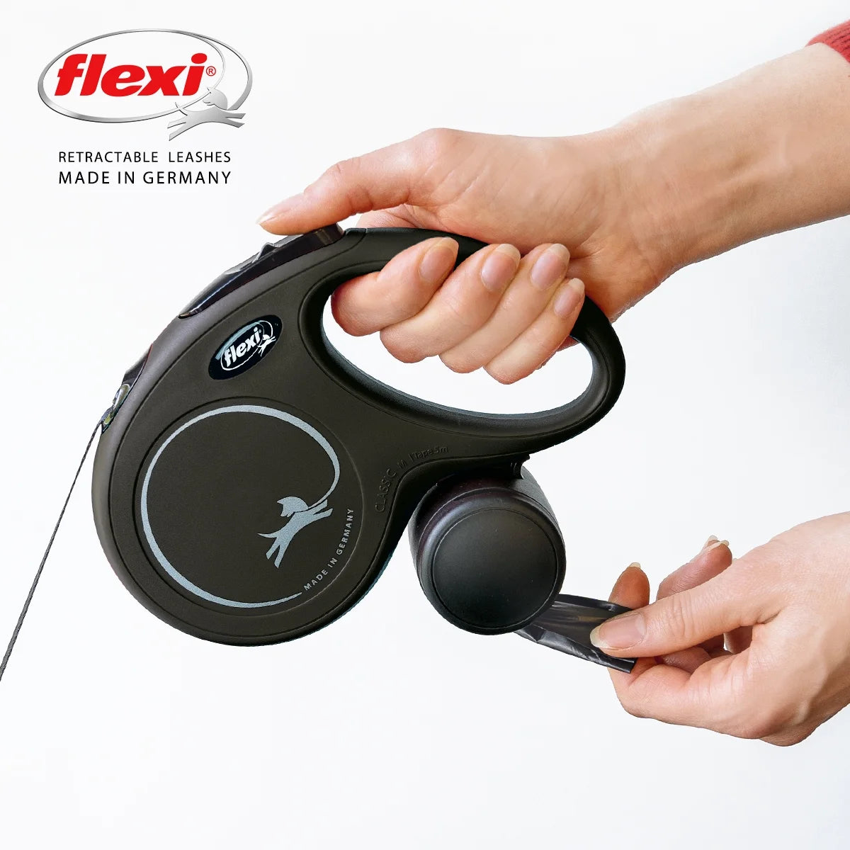 New Comfort Small Tape Retractable Dog Leash, 16 Ft, Pink (For Dogs up to 33 Lbs)