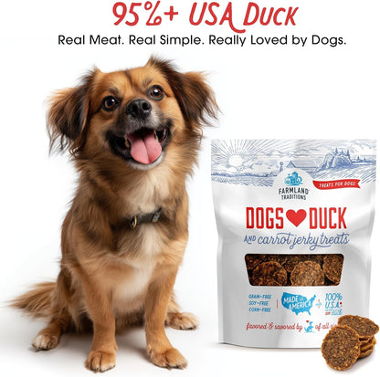 Filler Free Dogs Love Duck & Carrot Premium Jerky Treats. (2.5 Lb)