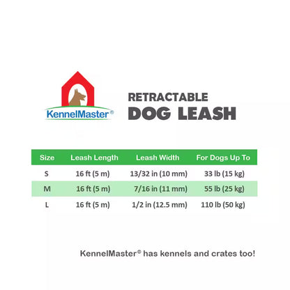 Small 10 Ft. Blue Retractable Dog Leash