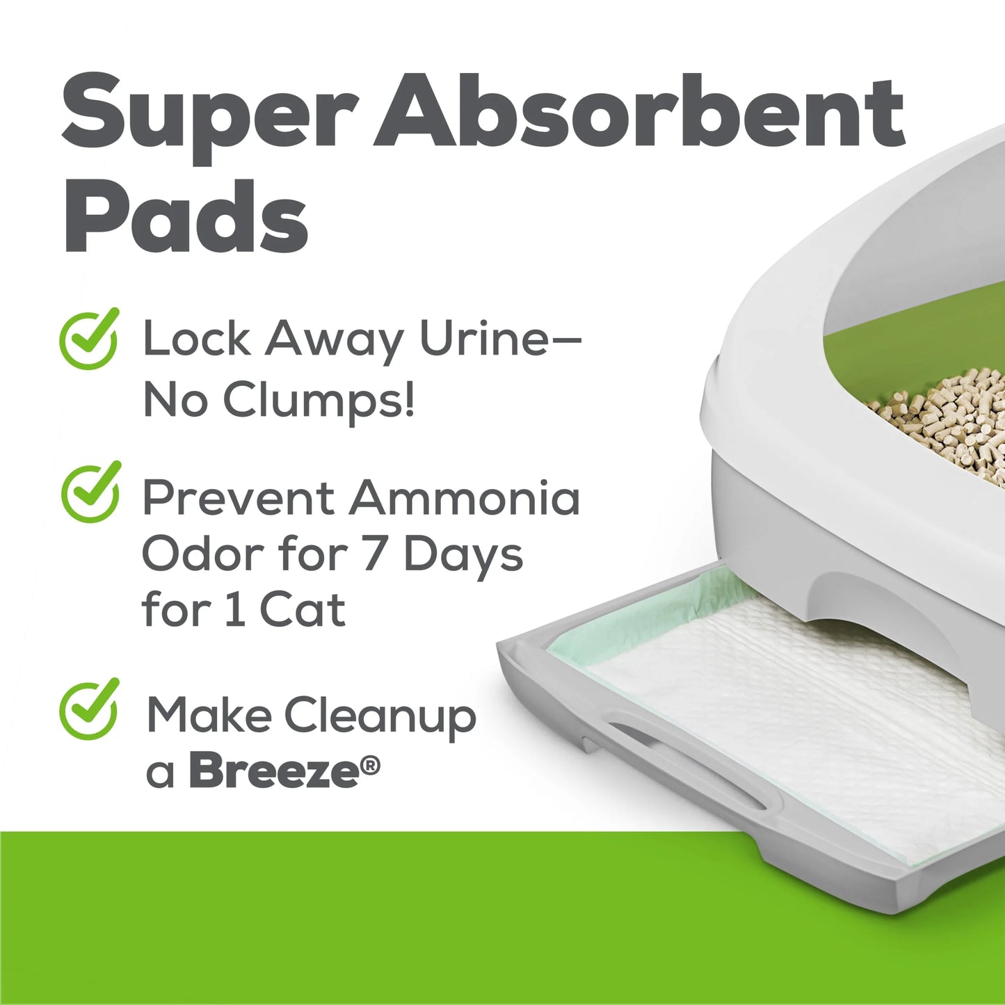 Purina  Breeze Cat Litter Box System Kit with Pellet Cat Litter, Litter Box, and Litter Box Pads