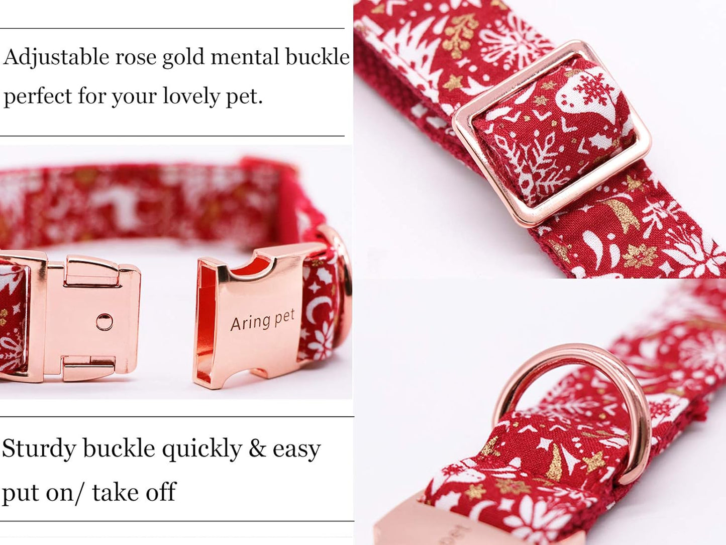 Dog Collar Bowtie, Dog Collar with Bow, Adjustable Collars for Dogs Small Medium Large (X-Large)