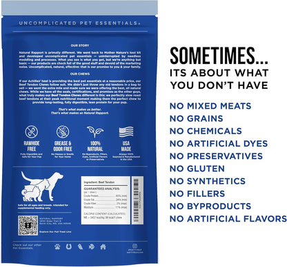 Beef Tendon Dog Treats - the Only Beef Tendon Chews Dogs Need- All Natural Dog Treats for Small and Large Dogs (5 Chews)