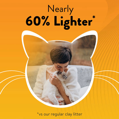 Hardball Lightweight Cat Litter, Multi-Cat No-Mess Scoopable Clumping Litter, 10.5 Lb