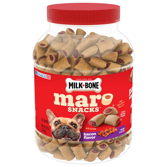 Milk Bone Marosnacks Bacon Flavor Small Dog Treats with Bone Marrow, 40 Ozs