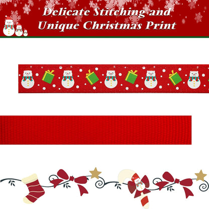 Christmas Antler Bow Tie Snowman Dog Collar for Medium Dogs