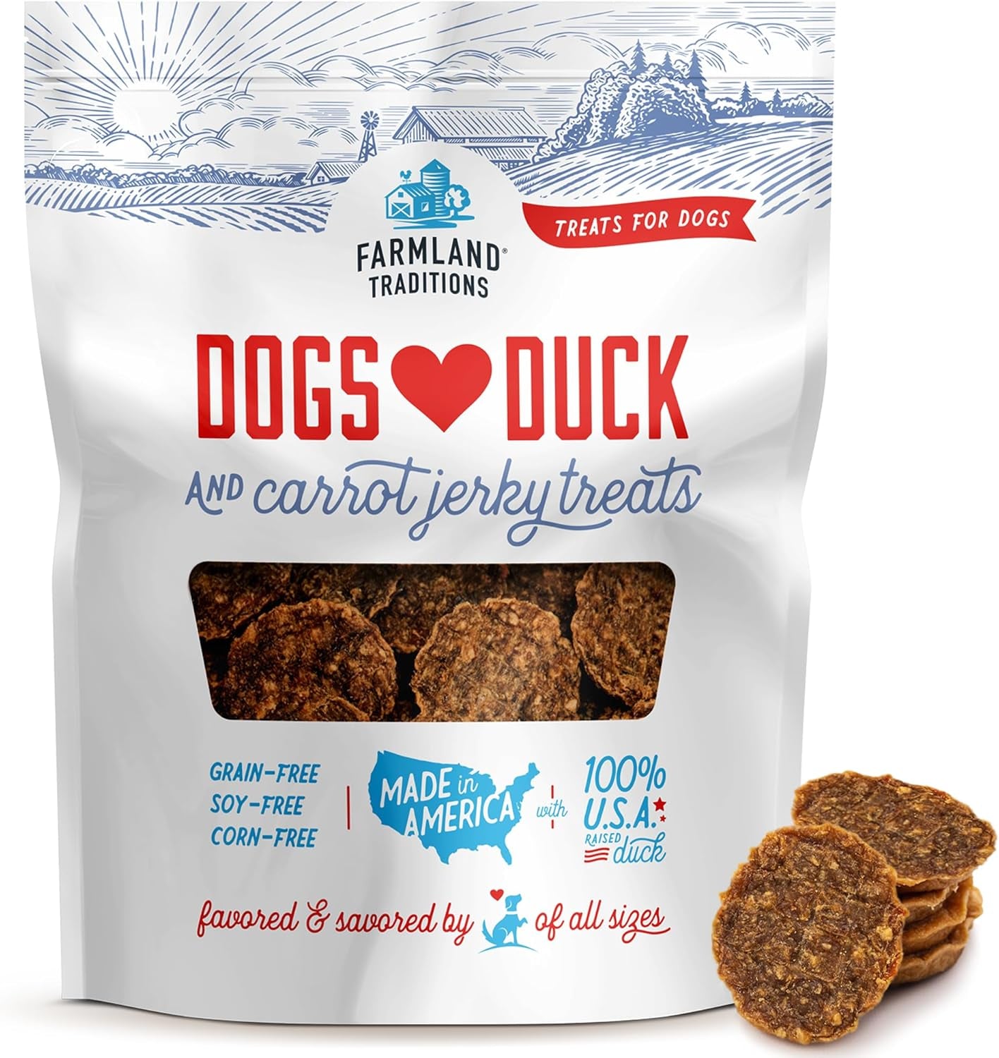 Filler Free Dogs Love Duck & Carrot Premium Jerky Treats. (2.5 Lb)