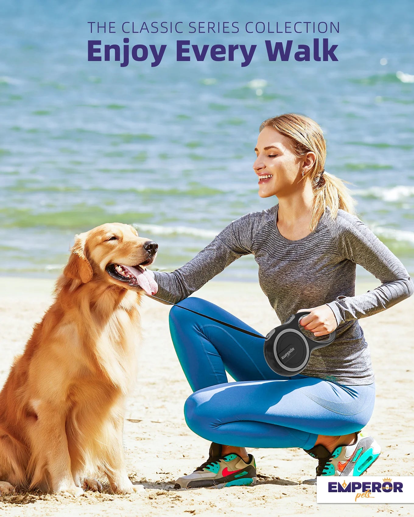 16 Ft Retractable Dog Leash Large Dogs - up to 110Lbs