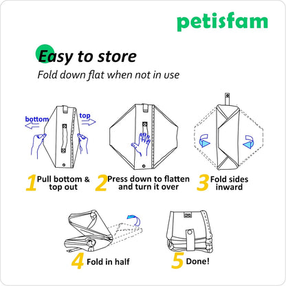 Portable Cat Travel Litter Box. Easy Use in the Car. No Leakage, Smell and Messes. One-Handed Carrying for Road Trip, Hotel Stays, Car and Airplane