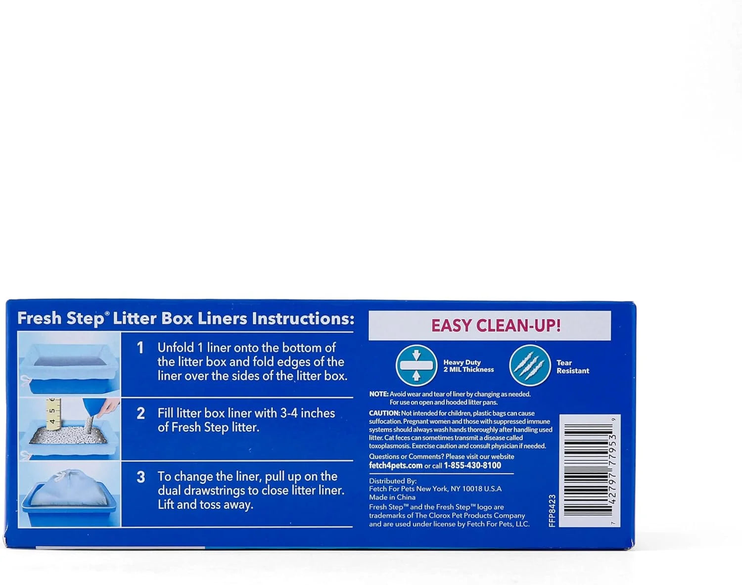 Drawstring Litter Box Liners Scented, Large Size, 30" X 17" - 7 Count