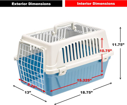 Atlas Pet Carrier | Small Pet Carrier for Dogs & Cats W/Top & Front Door Access